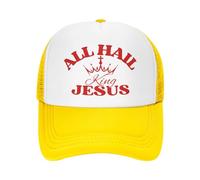 Cappello da Baseball da Uomo e da Donna all-Hail King-Jesus Christ Cross Christian 2024 Mesh Hat Trucker Hat