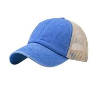 Cappello da baseball da uomo e donna, alla moda, con fibbia in denim, per esterni, cappello da sole The X Files, blu cielo, Taglia unica