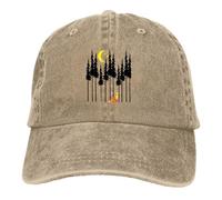 Cappello da Baseball da Uomo Lavato, Cappellino Snapback Moon Trucker, Cappello da papà, Cappelli da Golf A Fox in The Wild