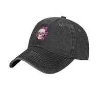 Cappello da Baseball Deadly Beautiful Flower Skeleton Caccia Campeggio Traspirante Lavato Trucker Hat Unisex-Teens Moda Berretti da Baseball