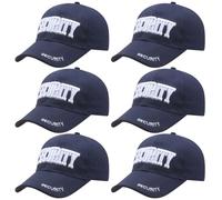 Cappello da baseball di sicurezza ricamato 3D regolabile cappello di sicurezza per guardia giurata uniforme ufficiale buttafuori protezione del corpo, Blu navy e bianco ricamato, 3-8