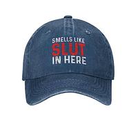 Cappello da Baseball Divertente per Adulti con Scritta Puzza di sgualdrina Qui Dentro, Cappellino da Cowboy Regolabili, Regali alla Moda per Donne e Uomini