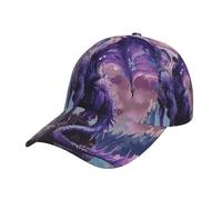 Cappello da Baseball Dragon Purple Moon Art Mystical Cappello da Baseball A Croce Caccia Regolabile Casuale Cappellino da Camionista, per Campeggio, Sportivo, Golf, 57-60cm