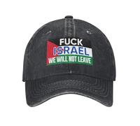 Cappello da Baseball Fanculo Israele Liberate la Palestina, Non ce ne andremo, Salvate Gaza, per Uomo e Donna, Nero