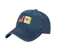 Cappello da Baseball Flag of San Diego, California And America Incrociato Cappello Asciugatura Rapida Regolabile Cappellino da Camionista, per Pesca, Golf, Campeggio, 55-59cm
