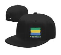 Cappello da Baseball Funny Gabonese Gabon Flag Cappello All'Aperto Protezione Solare Traspirante Cappellino da Camionista, per Pesca, Tennis, Campeggio, 55-59cm