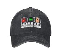 Cappello da Baseball Gas Erba O Culo Nessuno Cavalca per Baseball papà Regolabile per Uomo Donna Cappello da Cowboy Regali
