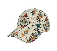 Cappello da Baseball Geometric Native American Aztec Tribal Traditional Brown Cappello con Visiera Regolabile Moda Cappucci da Golf, per Golf, Tennis, Pesca, 57-60cm