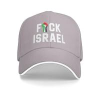Cappello da Baseball Grigio Fanculo Israele, Libera la Palestina, Non ce ne andremo