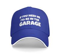 Cappello da Baseball If You Need Me I'll Be in The Garage Cappello A Sandwich Uomini Protezione Solare Berretto da Sandwich, per All'Aperto, Golf, Pesca, 55-59cm