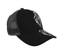Cappello da baseball in rete blu con farfalla viola fiore cappello hip hop cappello a tesa curva cappello regolabile da camionista cappello snapback per uomo donna sport all'aperto, Leone nero,