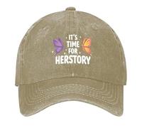 Cappello da Baseball It's Time for Herstory, Women's History Month Incrociato Cappello Casuale Regolabile Cappucci da Golf, per Sportivo, Golf, All'Aperto, 55-59cm