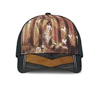 Cappello da Baseball Jesus Is My King Faith American Flag Christianty Cappello da Baseball A Croce Caccia Asciugatura Rapida Donna Cappucci da Golf, per Pesca, Campeggio, Golf, 57-60cm
