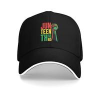 Cappello da Baseball Juneteenth Black History Freedom Day Cappello Escursionismo Uomini Traspirante Cappucci da Golf, per Tennis, Golf, Pesca, Campeggio, 55-59cm