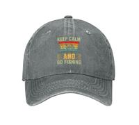 Cappello da Baseball Keep Calm And Go Fishing Cappello da Baseball A Croce Caccia Asciugatura Rapida Traspirante Cappellino da Camionista, per All'Aperto, Sportivo, Golf, 55-59cm