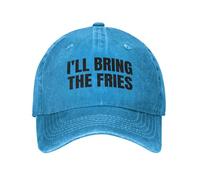 Cappello da baseball lavato "Porterò le patatine fritte", per uomo e donna