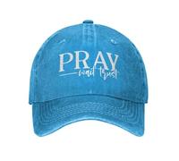 Cappello da Baseball Moda Unisex Cotone Gesù Citazione Cristiana Prega Aspetta Fidati Adulto Regolabile Cappello da papà per Uomo Donna Hip Hop