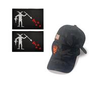 Cappello da baseball nero mimetico Seal Team Six,Cappello elasticizzato Snapback Running/Fishing,Cappello tattico+Patch, 6, L