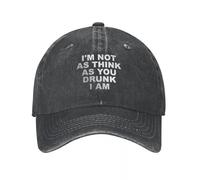 Cappello da Baseball Non Sono Come Pensi tu Ubriaco, io Sono alla Moda, Cappelli in Denim, Cappellini Regolabili da Esterno, Hip Hop, Cappello da Cowboy