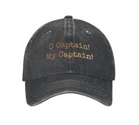 Cappello da Baseball O Capitano! Mio Capitano! Citazione con Texture Oro Anticato Cappello da Cowboy Cappello di Natale Cappello da Sole Cappuccio Cappello per Donna Uomo