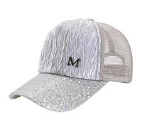 Cappello da Baseball Paillettes Glitter Scintillanti, Visiera Curva,