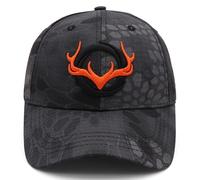 Cappello da baseball per pesca, cappello da tiro, sport all'aperto, cappello da caccia, giungla, regolabile, cappello da papà, elk, Nero , Taglia unica