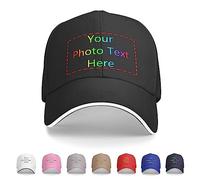 Cappello da Baseball Personalizzato per Uomini e Donne, Cappello Trucker Personalizzato Cappelli papà Personalizzati Cappello a Palla Hip Pop cap Cappello da Baseball Personalizzato Regolabile Denim