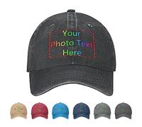 Cappello da Baseball Personalizzato per Uomini e Donne, Cappello Trucker Personalizzato Cappelli papà Personalizzati Cappello a Palla Hip Pop cap Cappello da Baseball Personalizzato Regolabile Denim