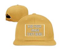 Cappello da baseball personalizzato, progetta il tuo cappello da papà Aggiungi immagine logo testo Personalità personalizzato per uomo regali donna, Giallo, Etichettalia unica