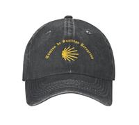 Cappello da Baseball Personalizzato Punk Cotone Camino De Santiago Peregrino con Conchiglia per Le Donne Uomo Regolabile Cappello da papà Protezione Solare Regali