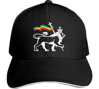 Cappello da baseball Rasta Lion of Judah Cap Duck Tongue Cappellino con Visiera Outdoor Cap Fashion Black, Foto a colori, Etichettalia unica