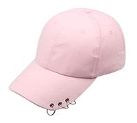 Cappello da baseball regolabile per uomo donna corsa allenamenti attività all'aperto tutti tinta unita anelli in metallo cappello con tesa per uomo, B, 5 1/8-6 1/4