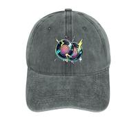 Cappello da baseball retrò con CD Music 1990 anni novanta per uomo donna cappello regolabile in denim cappello da camionista, Stile grigio, Taglia unica