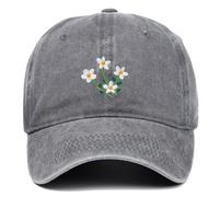 Cappello da baseball ricamato a mano, Grigio, Taglia unica