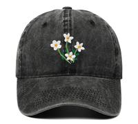 Cappello da baseball ricamato a mano, Nero , Taglia unica
