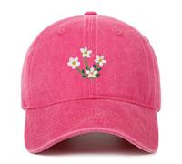 Cappello da baseball ricamato a mano, Rosa acceso, Taglia unica