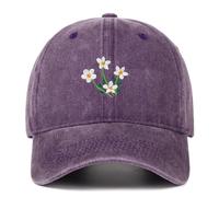 Cappello da baseball ricamato a mano, Viola, Taglia unica