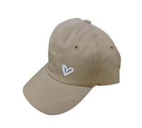 Cappello da baseball ricamato cuore Distressed Cappello regolabile per le donne Profilo Papà Cappelli Unisex Cotone Cap Bendy Cappelli, Caff, Etichettalia unica