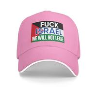 Cappello da Baseball Rosa Fanculo Israele, Libera la Palestina, Non ce ne andremo