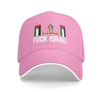 Cappello da Baseball Rosa Fanculo Israele, Libera la Palestina, Non ce ne andremo