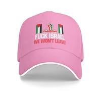 Cappello da Baseball Rosa Fanculo Israele, Libera la Palestina, Non ce ne andremo