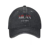 Cappello da Baseball Rosso Bianco Milano EST.1899 retrò in Denim Lavato di Alta qualità per Uomo Cappello da Cowboy con Protezione Solare Cappello da Trekking con Visiera