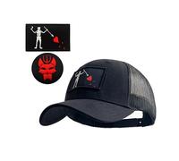 Cappello da baseball tattico Seal Team per uomo e donna con chiusura Snapback, cappello elastico per corsa/pesca, nero+2 patch, 1, L