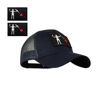 Cappello da baseball tattico Seal Team per uomo e donna con chiusura Snapback, cappello elastico per corsa/pesca Blu+2 adesivi, 5, L