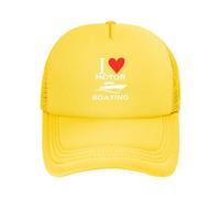 Cappello da baseball/trucker unisex "I Love Motor Boating" nero regolabile