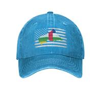 Cappello da Baseball Us And Flag Map of The Central African Republic Cappello da Baseball A Croce Caccia Asciugatura Rapida Regolabile Cappellino da Camionista, per Golf, Pesca, Tennis, 55-59cm