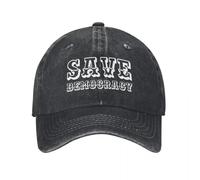 Cappello da Baseball Vintage 2024 Save Democracy per Uomini Donne Cappello Solare Lavaggio Spillo Plastico Giustizia Esterno Regolabile