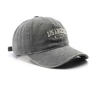Cappello da baseball vintage in cotone, unisex, motivo: Los Angeles, per uomini e donne, Grigio, Medium-Large