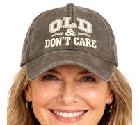 Cappello da baseball vintage unisex con scritta "Old Dont Care", in misto cotone e poliestere traspirante, per l'uso quotidiano, viaggi, sport, shopping, escursionismo, picnic,