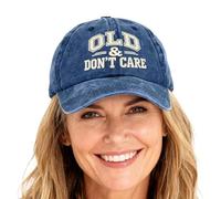 Cappello da baseball vintage unisex con scritta "Old Dont Care", in misto cotone e poliestere traspirante, per l'uso quotidiano, viaggi, sport, shopping, escursionismo, picnic,